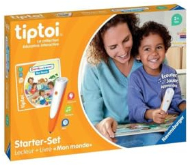 Ravensburger - tiptoi® - Starter Set - Lecteur + Livre Cherche et Trouve 'Mon Monde' - Jeu éducatif électronique, sans écran - Dès 2 Ans - Version française - 00174