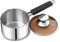Herogo Stainless Stielkasserolle 16cm, Dreifach-Edelstahl- Milchtopf mit Glasdeckel, kleiner Kochtopf mit Ausgießer, Mehrzweck-Kochgeschirr für Keramik/Elektro/Induktion, Spülmaschinenfest