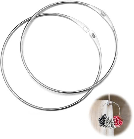 Namalu Anillas para Llaveros Anillo Versátil de Liberación Rápida Anillo de Encuadernación de Metal Anillos Metálicos Grandes para Llaves Álbum de Recortes Bolsa Ropa Cortina de Ducha(120mm,2)