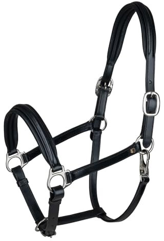 WALDHAUSEN Lederhalfter S-Line Classy, schwarz, WB