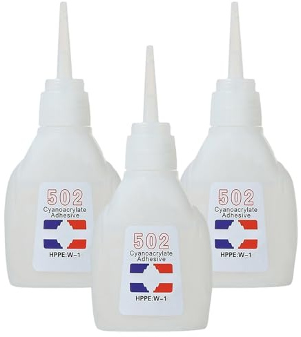 Wood Glue, 3PCS 502 Glue, 30g Instant Adhesive Waterproof Quick Drying 502 Super for Metal, Glass, Plastic, Leather Repairing, Super