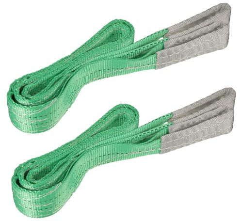 2 Pack 2M Heavy Duty Lifting Sling Strap,Strop Polyester Webbing Sling