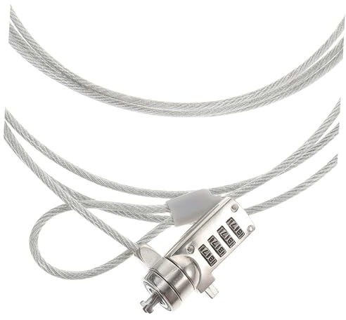 FUNNETOYU Candado de Seguridad para Laptop con Cable Bloqueo Antirrobo con Contraseña de Dígitos Compatible con Portátiles y Estaciones de Acoplamiento Cable Resistente para Uso Doméstico y