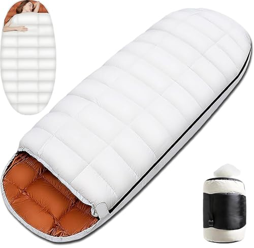 Sac de couchage imperméable pour camping, randonnée, voyage – Isolation légère en duvet pour l'extérieur