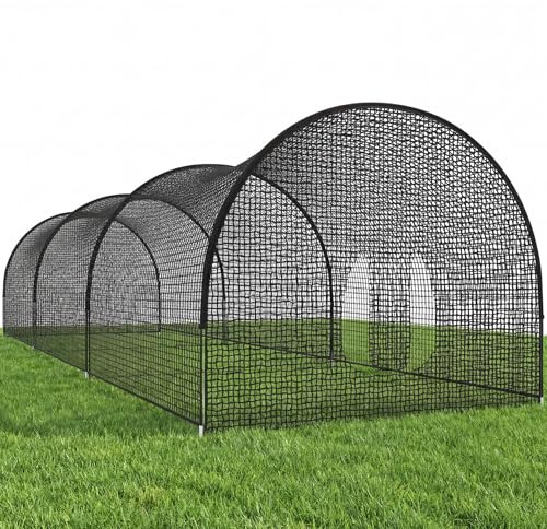 Garvee 33Ft Baseball Batting Cage, Baseball Training Equipment Netting Cages, with Frame & Net – Practice Hitting, Pitching & Golf in Backyard or Field