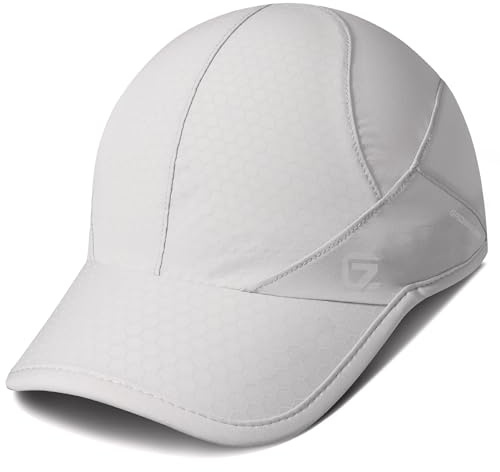 GADIEMKENSD Gorra deportiva de secado rápido [Libre suave + Ligera y transpirable + Impermeable] para Unisex Adultos para entrenamiento de tela y actividades al aire libre [Gris claro -6 3/4-7 5/8 ]
