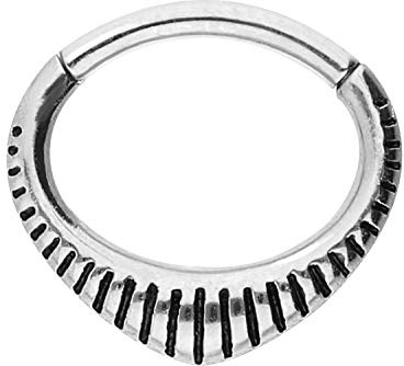 PIERCINGLINE Clicker de anillo de segmento de acero quirúrgico | DISEÑO | Piercing Anillo Septum Helix Tragus | selección de color