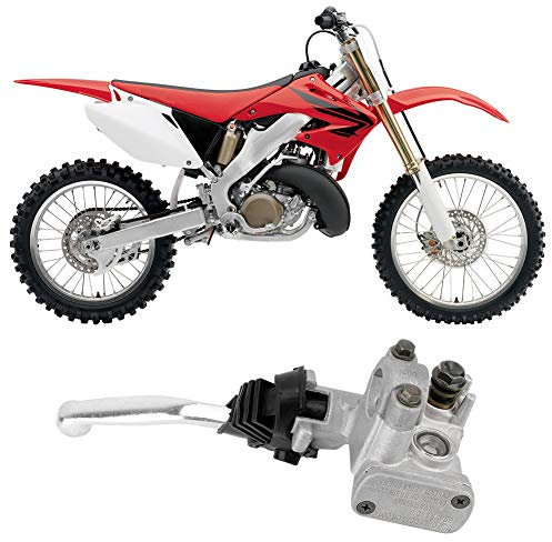 Terisass Motocicleta Palanca de freno Bomba Moto Delantero derecho Aluminio Freno Principal Cilindro maestro Palanca percha para CR125R CR250R CR500R CRF250R CRF450R CRF250X CRF450X 1996-2013