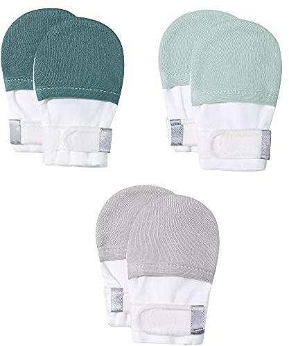 HAPIU Baby Mitten,3 Pack, Emerald&Sage&Storm, 0-3 Months