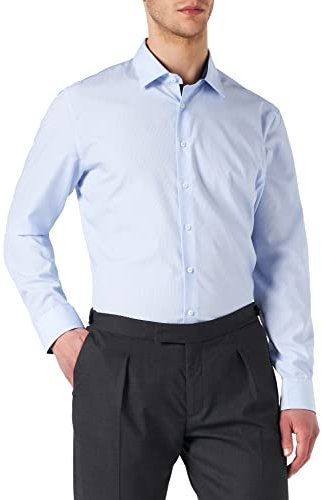 Seidensticker Herren Business-Hemd - Slim Fit - Bügelfrei - Kent Kragen - Langarm - Patch - 100% Baumwolle