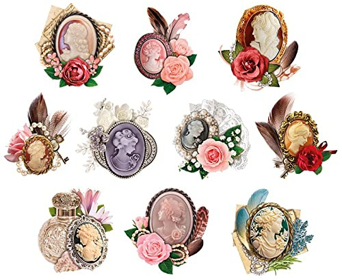 Ideen mit Herz Diseños 3D, troquelados, aprox. 7 – 10 cm, 10 unidades en bolsa, imágenes para manualidades y decoración, para hacer tarjetas de felicitación, motivos de imagen para scrapbooking y