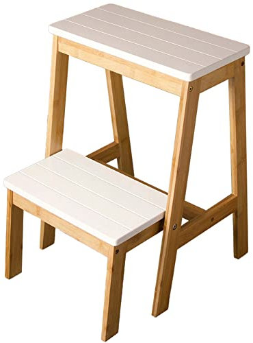 AAMEN Bamboo Folding Step Stool, Two Step Ladder, Toddler Step Stool, Stools To Sit On Kids, Wooden Kitchen Step Up, Shoe Storage Bench, Shoe Rack, Plant Stand, Dressing Table Stool