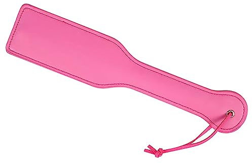 JIHUOO PU Leather Sex Flogger Paddle Horse Riding Crop Whip Tickler Horse Jump Bat Equestrian Crops Couples Games for Adults Pink