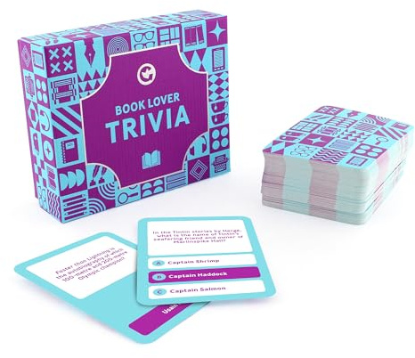 Ginger Fox Games Book Lover Trivia Card Game for Bookworms, Wordsmiths and Bibliographers Put Your Literature Knowledge to The Test for 2+ Players, Ages 14+