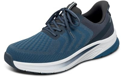 Orthofeet Men's Orthopedic Hands-Free Tilos Slip-On Sneakers, Blue, Size 7.5