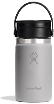 HYDRO FLASK - Coffee Flask 354 ml (12 oz) - Vacuum Insulated Stainless Steel Travel Mug with Leak Proof Flex Sip Lid - Wide Mouth - Birch