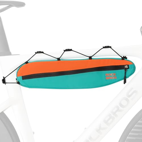 ROCKBROS Cykelramväska cykel topp tubväska 1,4 L cykelväska 44 cm lång cykelväska för ram cykel triangel ramväska för mountainbikes, vägcyklar, MTB