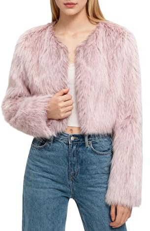 Amazhiyu, cappotto di pelliccia da donna, giacca corta in pelliccia sintetica, giacca in pelliccia sintetica, giacca in pelliccia sintetica con cappuccio, giacca in pile in pelliccia sintetica a
