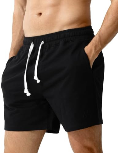 Casey Kevin Pantalon Corto Hombre Algodón Cremallera Bolsillos Deporte Gimnasio Pantalón Running Calzonas Fútbol Baloncesto Verano Shorts Tenis Deportivo Gym Cortas Regalo, M