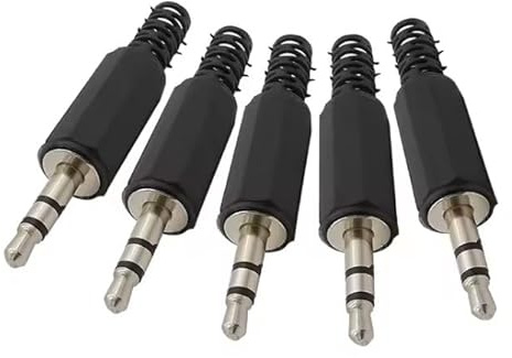 Générique *** 5 Pièces - Lot De 5 Fiches Jack 3,5 mm Stéréo Mâle A Souder - 3 Pôles - Soudure - Prise Casque MP3 - Fiche 3.5mm