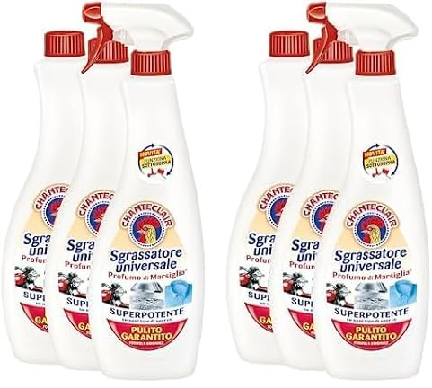Chanteclair - Sgrassatore Universale, Superpotente, Profumo di Marsiglia, Formula Originale - 1 Spray + 2 Ricariche da 700 ml (Confezione da 2)