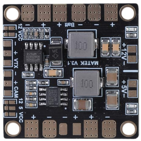 Advanced Matek - Placa de distribución de energía con BEC de 5 V y 12 V para cuadricópteros de control remoto que garantiza un regulador de voltaje de fuente de alimentación estable