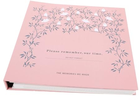 Kichvoe Album per e Mostrare Piante e Fiori Secchi 25 Pagine a Fogli Mobili Rosa, Custodia Comoda per Fiori Pressetti per Collezioni Botaniche