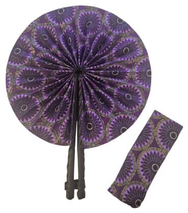 Générique Eventail en WAX (Taille/Size : L) Djibouti 3 | Eventail artisanal