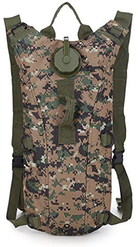 Sac à dos tactique Tryway de 3 L avec poche à eau pour randonnée, camping militaire et hydratation de plein air - Sac à dos à poche à eau portable (Jungle Digital)