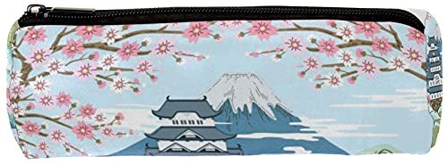 Federmäppchen, Motiv: japanische Tour und Kirschblüte, für Schreibwaren, Schreibtisch-Organizer, Make-up-Kosmetiktasche für Schule, Büro