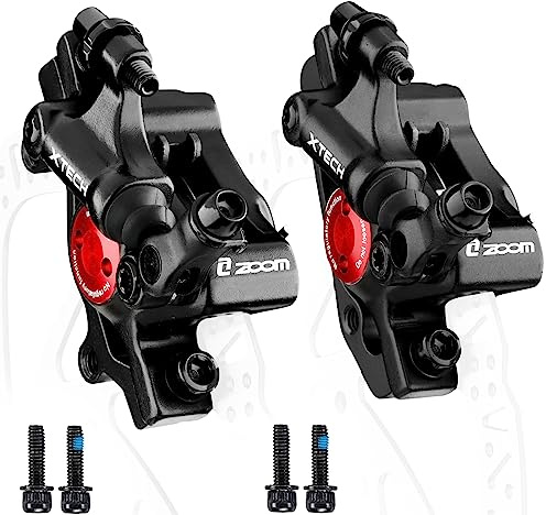 Hycline MTB Hydraulic Disc Brake Calipers: Zoom HB-100 Bike Disc Brakes Front & Rear Caliper Kit for Mountain, Road Bicycle and Electric Scooter (Black)
