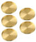 Mikinona 5pcs Copper Coasters for Drinks Stylish Tea Cup Mats Modern Beverage Holders for Home Office Restaurants Brass Insulation Pads for Coffee Tea
