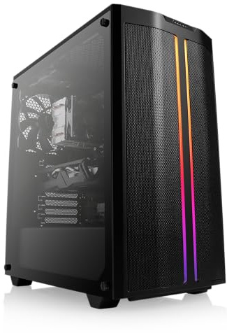 Amazon Exclusive Gaming PC mit AMD Ryzen 5 5600 6x3500 MHz, 1000 GB M.2 PCIe SSD, 16 GB DDR4-RAM, NVIDIA GeForce RTX 4060 Ti, HDMI, DisplayPort, USB 3.2, Advanced M10590A