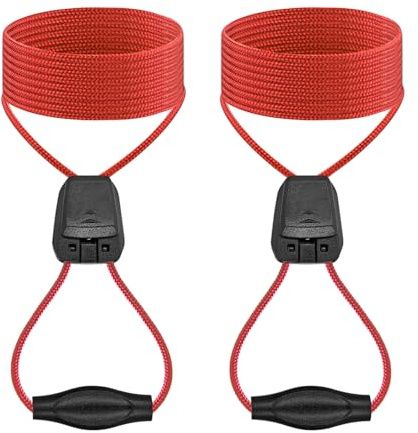 UamGlsob Juego de cordones finos de 1,5 mm para esquí Salomon, sistema de bloqueo rápido, cordones de repuesto sin atar (Red, 54inch)