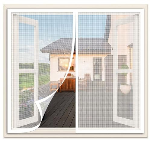 Insect Protection Roller Blind for Windows 50x125cm Insect Protection Balcony Door Magnetic Fly Curtain Without Drilling for Living Room and Sliding Door,White