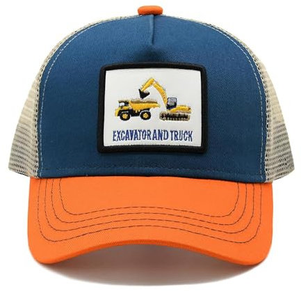 Hatwell Casquettes pour Enfants Trucker pour Garçons et Filles, Chapeau de Baseball Snapback Mesh pour Les Âges 2-6 Ans
