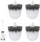 4 Pack Toilet Brush Replacement Head Compatible with OXO Toilet Brush Only, Replacement Toilet Brush Heads for OXO Toilet Brush, Gray&White