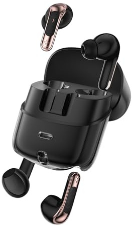 Oreilet 2 Coppie Auricolari Wireless, Auricolari Bluetooth 5.4 Cuffie con Display a LED Digitale, Auricolari per Due Persone per Palestra di Allenamento Sportivo (BLACK)