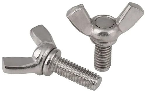 M8 vingskruvar av rostfritt stål 316, vingskruvmutter för maskinfastsättning (M8 x 25 mm – 10 st)