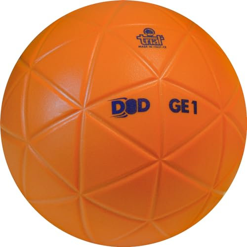 Trial Dodgeball | Weiches PU-Material, latexfrei, schmutzabweisend | Spezieller Grip, Indoor Outdoor | Durchmesser 18 cm | Orange | Allergikerfreundlich, sichere Handhabung