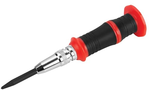 Performance Tool W7550 Automatic Center Punch HD - Precise and Durable Tool for Marking and Punching Materials, Black