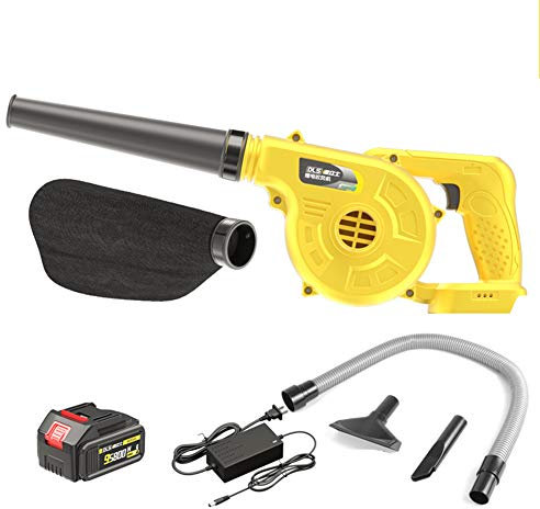 ACXZ Aspiradora y sopladora de Hojas eléctrica inalámbrica, barredora de jardín Recargable, aspiradora de Mano con Tubo de extensión de 70 cm, con batería de Litio de 21 V y Cargador