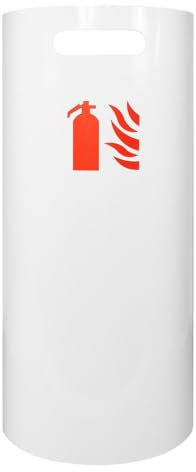 Dönges Feuerlöscherabdeckung Feuerlöscherhalterung Design Wandhalterung Schutzhülle Ummantelung Sichtschutz für Feuerlöscher Aufbewahrung für Feuerlöscher Farbe Weiß RAL 9010