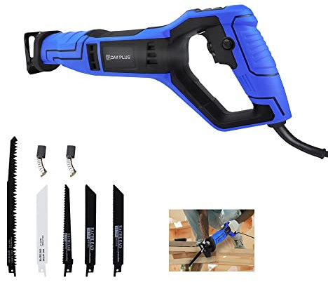 900W Elektro Säbelsäge Elektrischer Reciprosäge inkl. 5 Sägeblatt,2 Kohlebürsten,Schnitthub 28 mm, 0-2800RPM