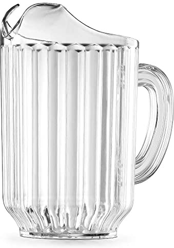 Forgast Jarra de Policarbonato | Capacidad 1,7 Litro | Jarra para Leche, Agua, Limonada, Cócteles y Zumos | Irrompible | Fácil de mantener limpio | Aptas para el lavavajillas