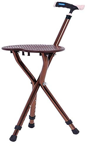 Dreibeiniger, zusammenklappbarer Gehstock mit Sitz, Teleskop-Hocker, Stuhl, Balance-Mobilitätshilfe für ältere Männer und Frauen mit rutschfestem Griff und Gummispitze Interesting