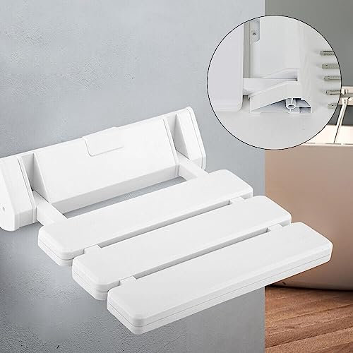 Silla plegable de pared, taburete invisible para cambiar zapatos montado en la pared, asiento de ducha, asiento de ducha, asiento plegable de hasta 130 kg de carga