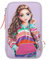 Depesche 3-Fach Federtasche mit appliziertem Smartphone TOPModel Joy lila