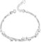 BOHJPIS Armband Damen Silberarmband Damen Verstellbare 925 Silber Herz Armband Freundschaftsarmband für Mädchen Geschenke Für Frauen (Silber 01)