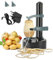 Electric Potato Peeler, Stainless Steel Kitchen Peeling Tool, Automatic Rotating Potato Peeling Machine with Two Blades (Inside The Base)